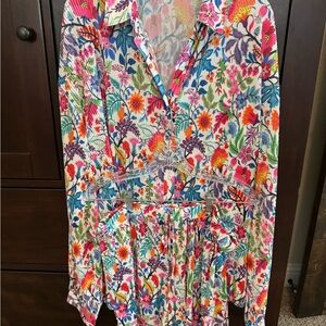 Jess Lea set. Fiesta Time. Long sleeve, button-down top w/ matching shorts.